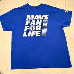 Men’s Gildan NBA Dallas Mavericks Blue Mavs Fan Short Sleeve Tee Size XL